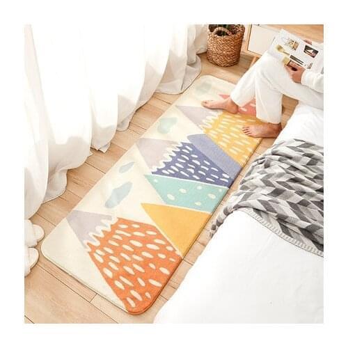 Modern Bedside Carpet Rectangular Cute Cartoon Thickened Childrens Warm Non-Slip Mat