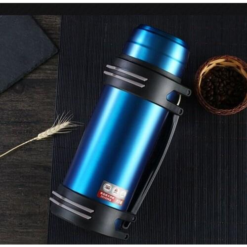 Large Capacity 2L Insulation Pot 304 Stainless Steel Thermos Airless Bottle Travel Car Soup Coffee Cup Thermos Water Bottle