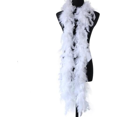 High Quality Natural Turkey Feathers Boa Christmas Tree Decorations Marabou Fluffy Feathers Carnival Clothing Accessory 2 Meters