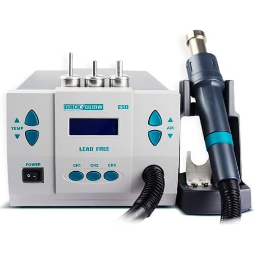 Quick 1000W220/110V high speed 861DW lead-free hot gun hot air welding station rework station hair dryer hot air gun