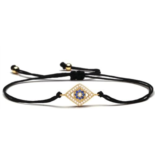 AAA Sparkling White&Blue Cubic Zirconia Stones Evil Eye Lucky Charm Red String Bracelet Women 2021 New Fashion Cute Jewelry Her