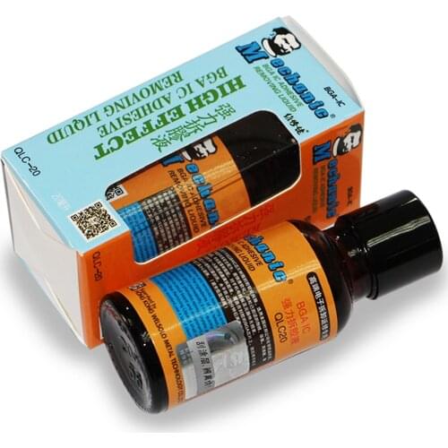 1 Bottle MECHANICBGA IC Adhesive Glue Removing Epoxy Remover Cell Phone CPU Chip Cleaner 20ml BGA-IC Repair Remove Liquid Tool
