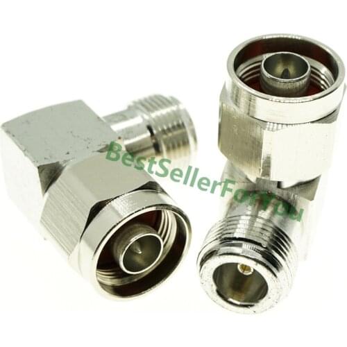 1pcs 90 Degree N Plug Male To N Female Jack RF Connector Right Angle M/F Adapter
