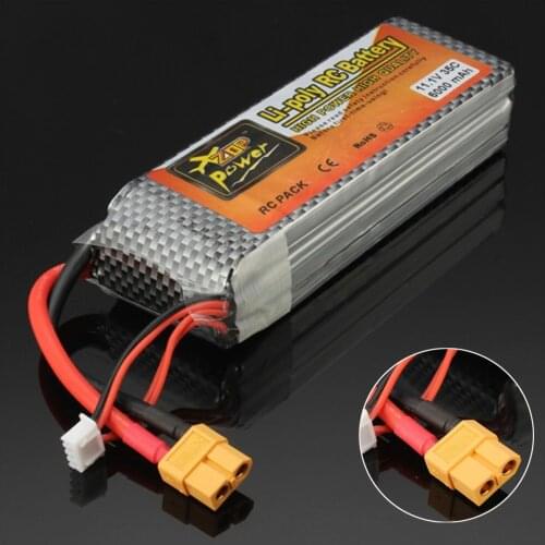 1pcs ZOP Power LiPo Battery 11.1V 6000mAh 3S 35C XT60 Plug For RC Quadcopter Drone Helicopter Car Airplane