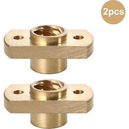 2pcs Brass T-Shape Lead Screw Nut 8mm Compatible with Anet ET4 ET4X ET4PRO ET5 ET5PRO 3D Printer Z Axis