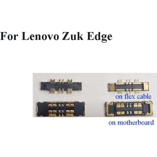 2PCS Inner FPC Connector Battery Holder Clip Contact For lenovo ZUK Edge logic on motherboard mainboard Zukedge On Ribbon Parts