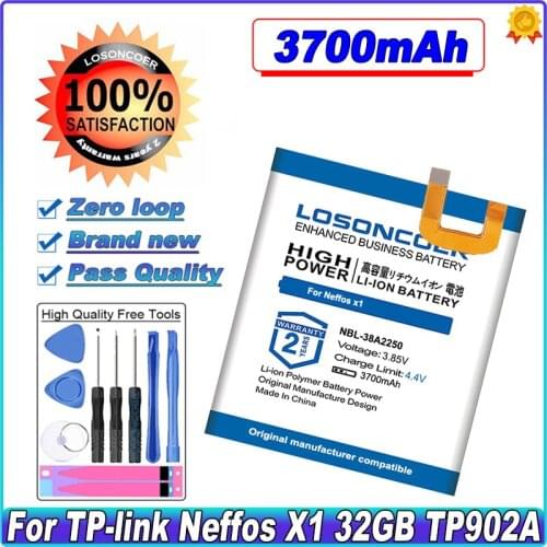 LOSONCOER High Capacity Battery 3700mAh NBL-38A2250 Battery For TP-link Neffos x1 32GB,TP902A TP902C Mobile Phone Batteries