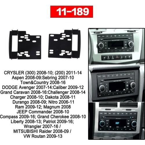 Car Radio frame Audio Fascia For CRYSLER (300) 2008+ Aspen DODGE Avenger Car Stereo Radio Fascia Panel Installation Adapter
