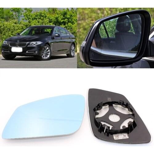 Large Vision Car Blue Rearview Mirror Glare Proof LED Lamp Heated Turn Single for BMW 5 Series 520 523 525 530 535Li 2006-2020