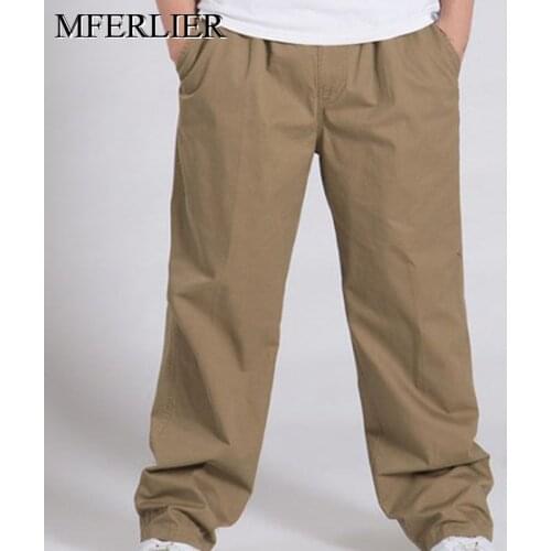 Summer Autumn pants men 5XL 6XL weight 150kg cotton Plus size men pants 4 colors