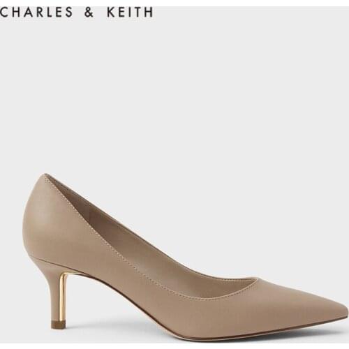 CHARLES&KEITH New Arrival for Spring 2021CK1-60361321Ladies fashion retro shoes pointed toe kitten heel shoes