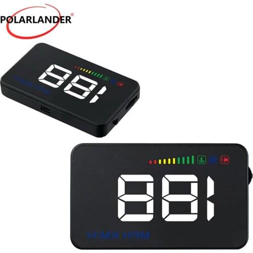 3.5 inch A500 HUD Display OBD2/EUOBD Projector Windshield Smart Voltage Digital Overspeed Water temperature alarm display