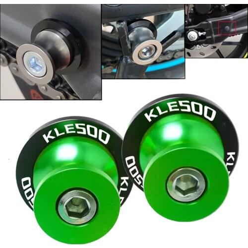 For KAWASAKI KLE500 KLE 500 1991-2007 2006 2005 2004 2003 2002 2001 1999 Motorcycle Swingarm Spools Slider Stand Screws Slider