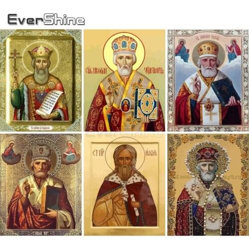 EverShine Painting By Numbers Religion Hand Painted Paint By Numbers For Adults Canvas Kits Art Hobby Home Decor