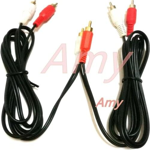 AV RCA cable Lotus line two pairs of second-tier one point two two-headed speaker wire AV 2 for 2 split screen wire 1 m