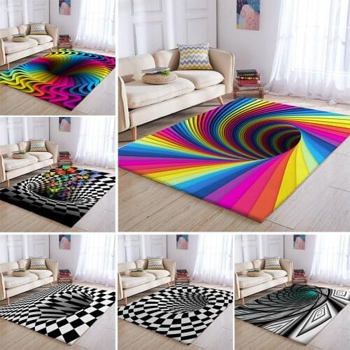 Area Rugs 3D Print Swirl Carpet for Living Room Bedroom Door Mat Kitchen Bathroom Mat Carpet Bath Mats for Home Decoration