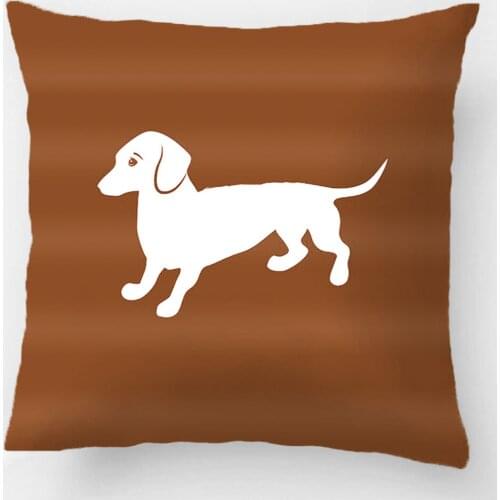 Red And White Dachshund Throw Pillow Case Decorative Cushion Cover Pillowcase Customize Gift By Lvsure For Car Sofa Seat
