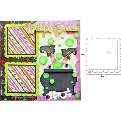 Lace Square Photo Frame Metal Cutting Dies for DIY Scrapbooking Dies Paper Cards Making Embossing die cut Decorative craft dies