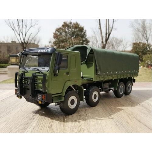 Diecast Alloy 1:24 Dongfeng Tianjin Military Vehicle Off-road Truck Model Toy for Decoration Collectible Gifts Display Souvenir
