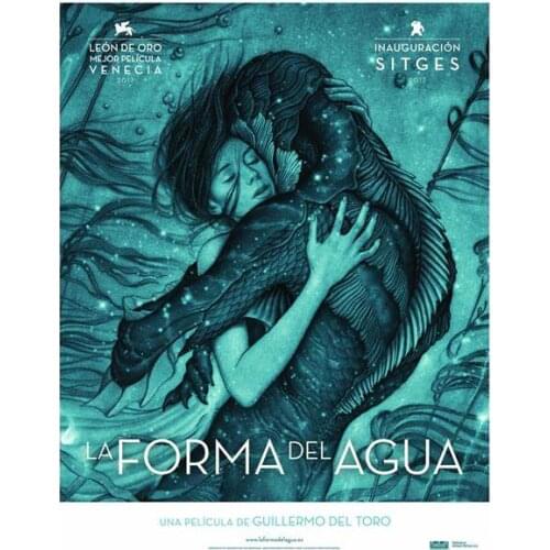 Lot style Choose The Shape of Water Art print Silk poster Home Wall Decor