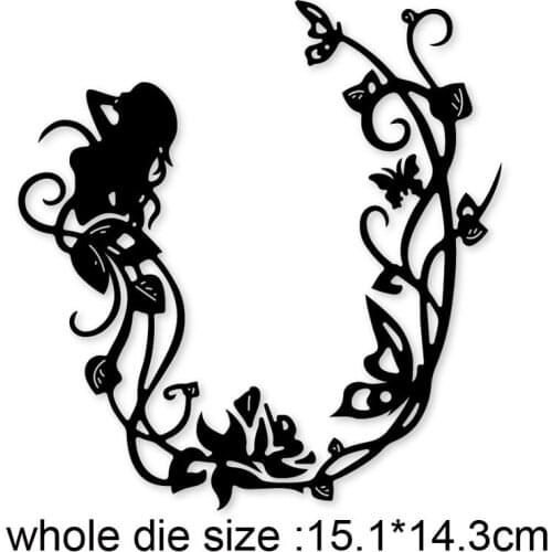 Flower Vine Mermaid metal cutting dies cut dies Scrapbooking Diy craft paper knife mould blade punch stencil dies Embossing Dies