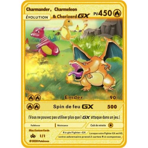 2021 NEW Pokemon Cards Metal Collection Gift Kids Game Collection Vmax Pikachu Venusaur Greninja Golden V Card Amiibo Boy Toy