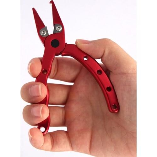 CrazyShark 115mm Mini Portable Fishing Pliers Aluminium Alloy Split Ring Hook Remover Braid Line Cutting Tools Carp Fishing
