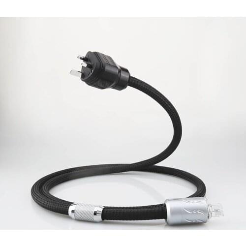 Viborg UK Mains Power Leads HIFI UK Power Cord With Pure Copper Rhodium Plated UK Plug Cable For HongKong ,Singpore UK