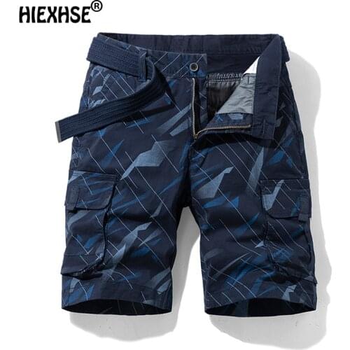 Mens Summer New Style Camouflage Print Casual Fashion Shorts Pocket Design Breathable Cotton Tactical Shorts Harajuku Dress Up