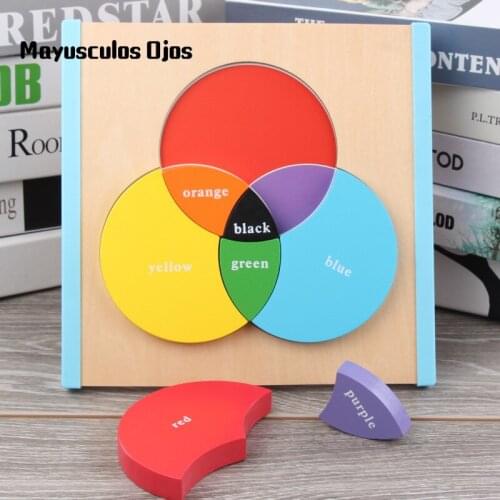 Montessori Early Education Teaching Aids Wooden Kindergarten Educational Toys Children Color Shape Cognitive Learning Board Toy