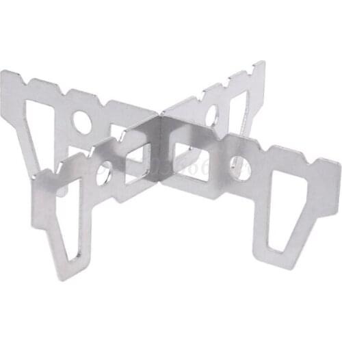 Outdoor Camping Alcohol Stove Cross Stand Stainless Steel Mini Picnic Stove Rack
