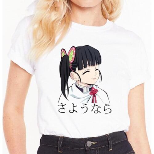 Women Female Hip Hop Femme Clothes Tshirt Kimetsu no Yaiba Demon Slayer Kamado Tanjirou Nezuko T Shirt Harajuku Casual T-shirt