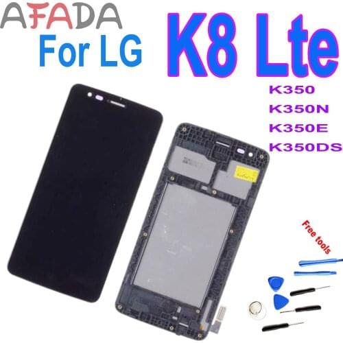 5" For LG K8 LTE K350 K350N K350E K350DS LCD Display with Touch Screen Digitizer Assembly With frame Repalcement Repair Parts