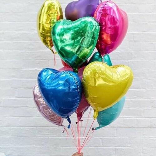 10 pcs Heart helium balloon Wedding Valentines Day Ballon pink white blue baby shower toys Birthday party supplies adult kids