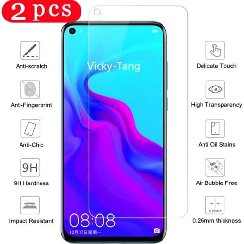 2Pcs tempered glass for huawei nova 4 4e 3 3i 3e phone screen protector nova 5 5i pro 5T 5Z protective film on Glass smartphone