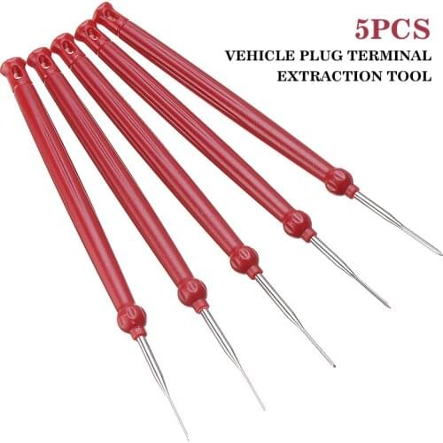 5Pcs Car Cable Terminal Socket Plug Pin Tool Set Terminal Removal Tool Kit Electrical Wiring Crimp Connector Extractor