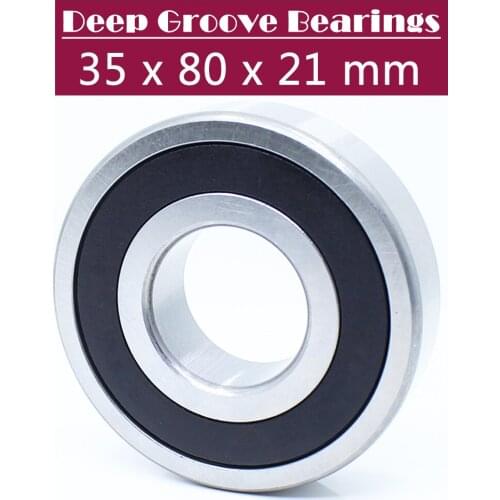 6307RS Bearing ABEC-3 (1 PCS) 35*80*21 mm Deep Groove 6307-2RS Ball Bearings 6307RZ 180307 RZ RS 6307 2RS EMQ Quality