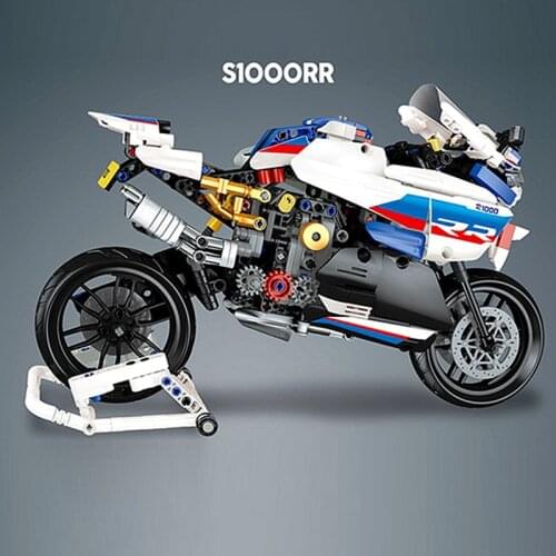 900PCS Motorcycle Blocks Diy Kids Moc Toys Sets Model Building Kits Sports High-tech 2020 New For For Children Toys