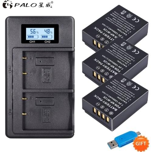 3PCS Top 1200mAh High Capacity Battery NP-W126 NP-W126S +LCD Dual Charger for Fujifilm Fuji X-Pro1 XPro1 X-T1 XT1,HS33EXR X PRO1