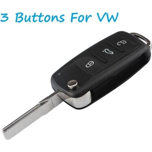 Car Key Case Shell Flip Folding 3 Buttons With Blade Durable Car Remote Key Cover Protector Fob Replacement For AUDI