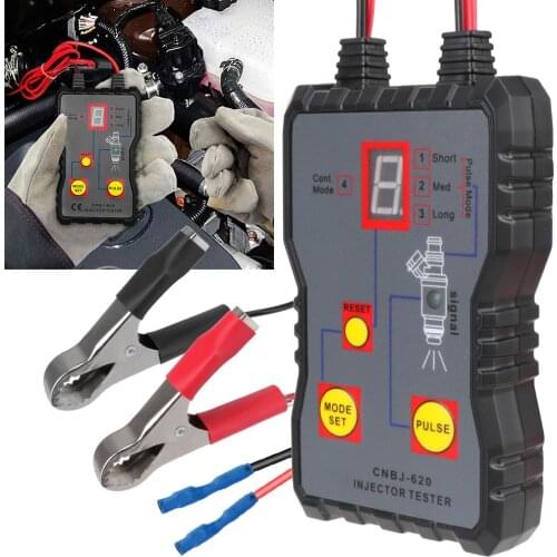 LEEPEE 4 Pluse Mode Car Fuel Injector Tester Fuel System Scan Tool Automotive Cleaning Tool Kit Injector Flush Cleaner
