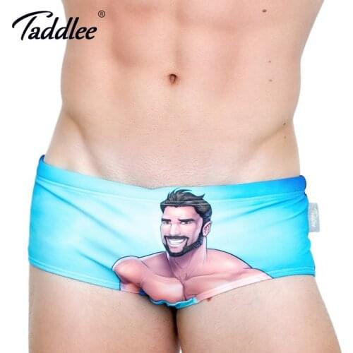 Taddlee Brand Sexy Men Swimwear Swim Bikini Boxer Briefs Low Rise Mens Swimsuits Board Surfing Swimming Shorts Trunks Gay Pouch