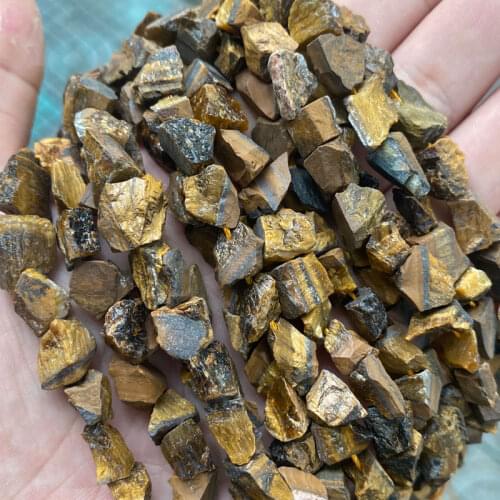 Natural Irregular Freeform Raw Stone 8-10mm 15'' Strand Rough Yellow Tiger Eye Stone Beads Diy For Jewelry Making Necklaces