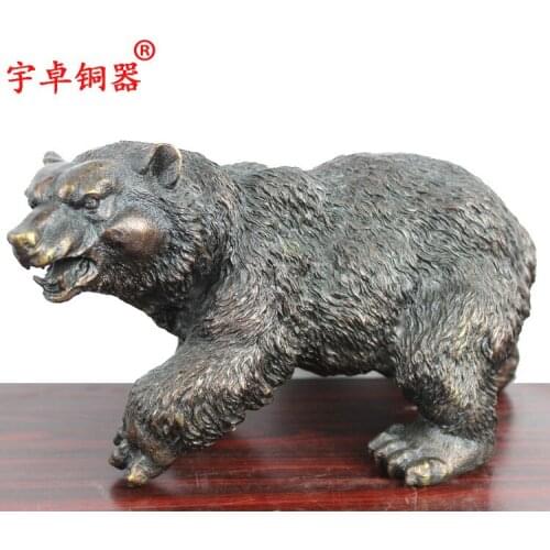 Yu Zhuo bronze ornaments boutique Bear * pure copper supply dominated (bear)roomcraft Art Statue Home decoration