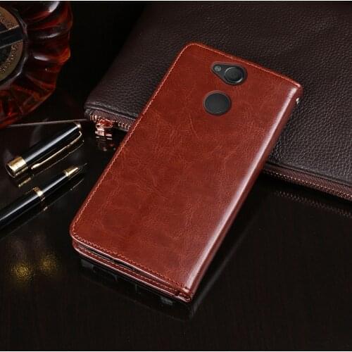 For Sony Xperia XA2 Case 5.2 inch Magnetic Flip Crazy Horse Pattern Leather Case For Sony Xperia XA2 Case Wallet Phone Cover