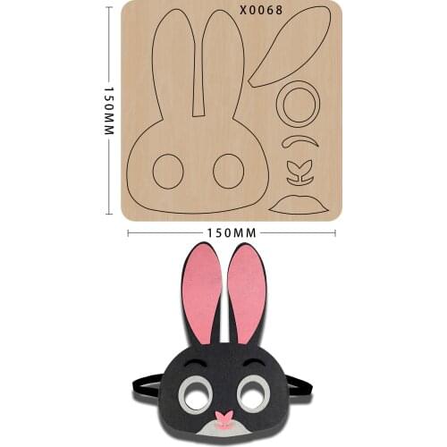 Scrapbook Die Cut Cute rabbit DIY handmade Wooden Die-cutting Template Cutting Mold Wood Die