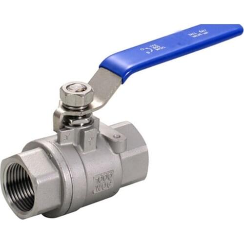 G1/4",3/8",1/2",3/4",1",1-1/4",1-1/2",2" Stainless Steel 304 Two-Piece Ball Valve Water Full Ports Oil Air