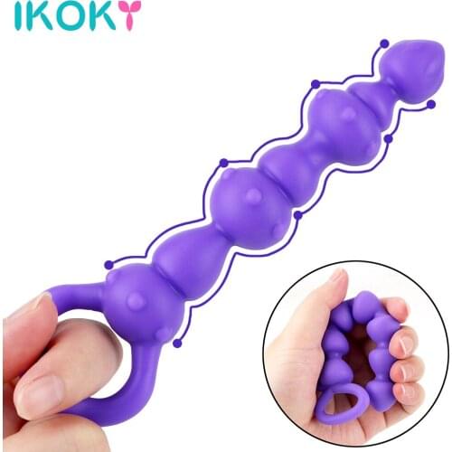 IKOKY Anal Plug Anal Beads Vaginal Balls Sex Toys for Women Gay Butt Plug Prostate Massager Erotic Men Masturbation Dildos