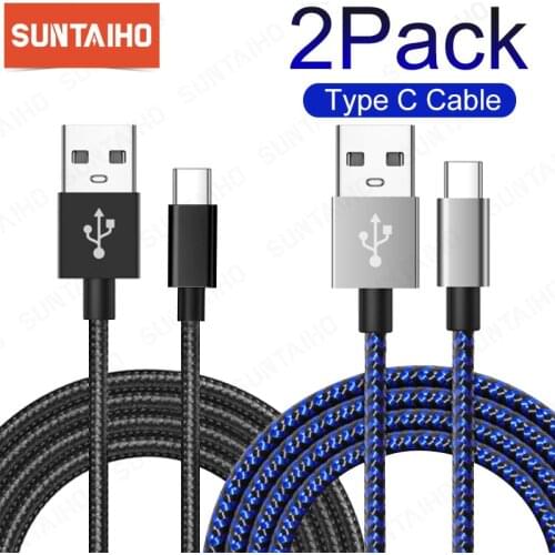 2Pack USB C Type C Cable for Samsung S20 xiaomi 9 3A Fast Charging Type-C Charger Data Cable for Redmi Note 10 Pro USB C Cable