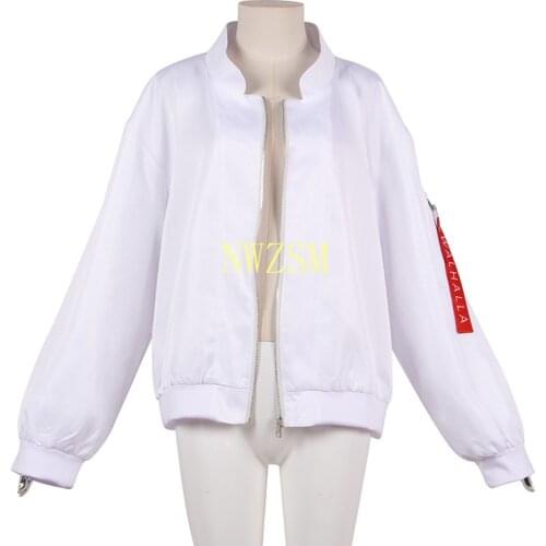 Tokyo Revengers Hanemiya Kazutora Cosplay Costumes White Coat Valhalla Uniform Baseball Coat Mikey Draken Halloween Kids Adults